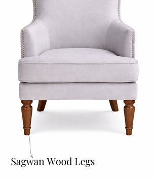 Elysian Velvet Wingback Accent Chair