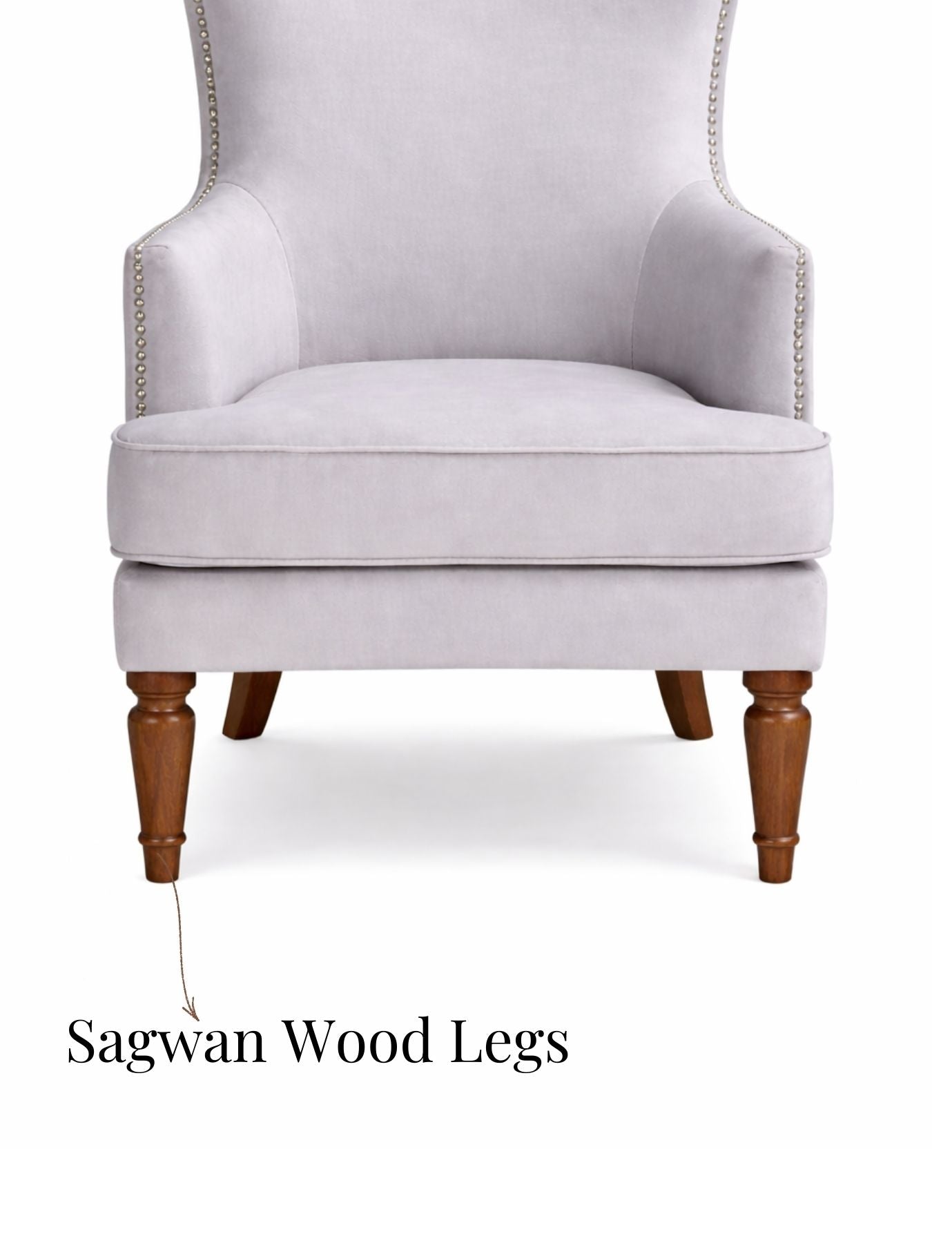 Elysian Velvet Wingback Accent Chair