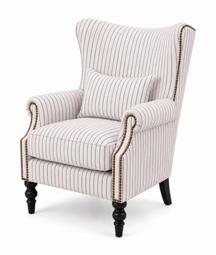Evienne Heritage Stripe Wing Chair