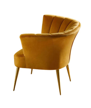 Luxury Opening Shell Designer Velvet Sofa Lounge Chair