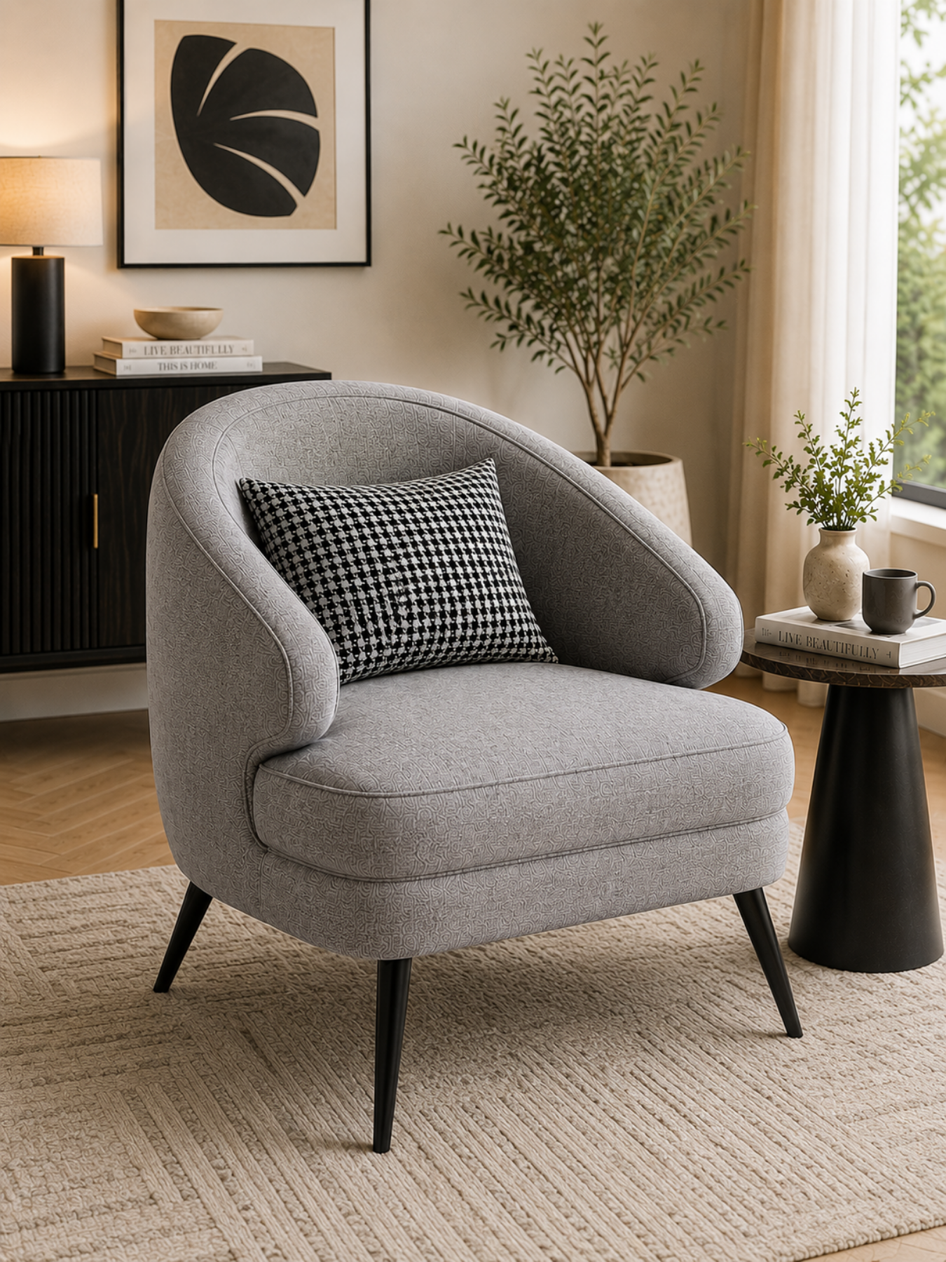 Alison Curve Accent Chair