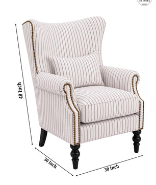 Evienne Heritage Stripe Wing Chair