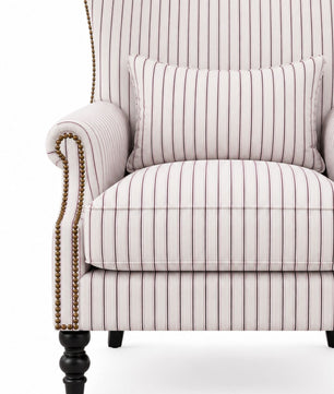Evienne Heritage Stripe Wing Chair