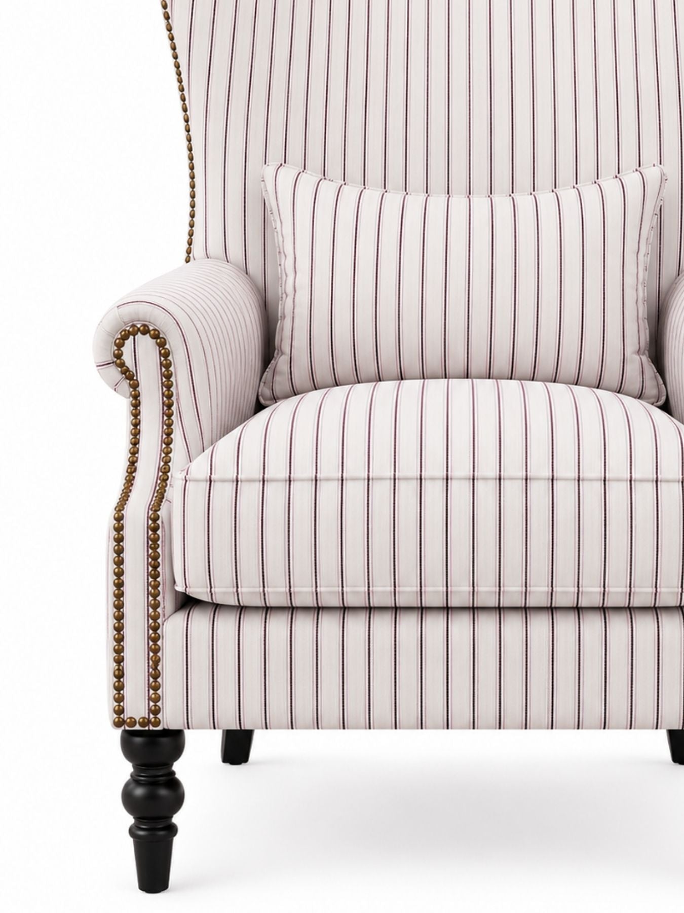 Evienne Heritage Stripe Wing Chair