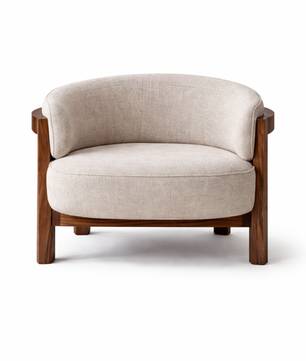 Elra Solid Teak Wood Accent Chair