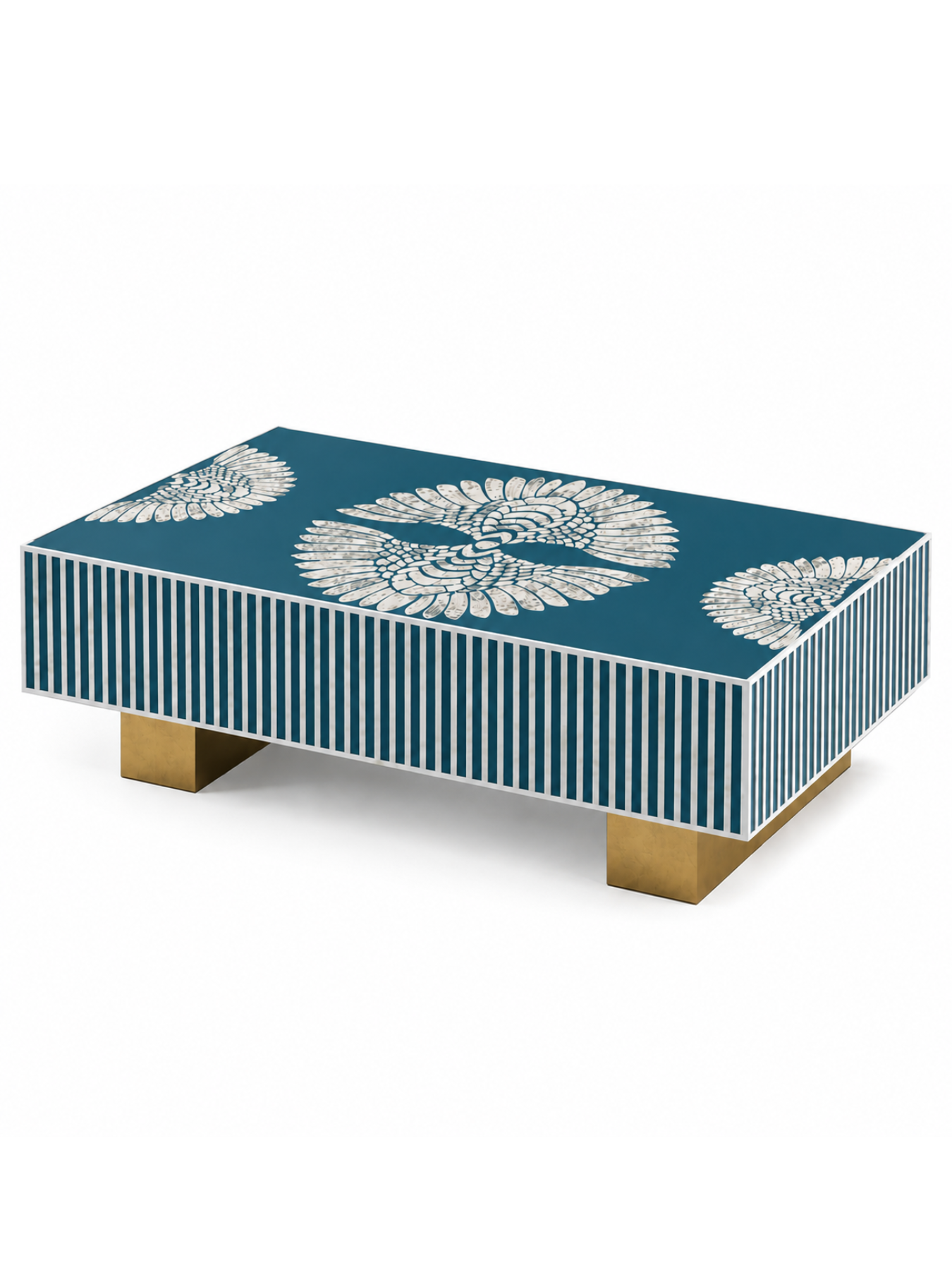 Mother of Pearl Inlay Luxom Rectangular Coffee Table - Phoenixed
