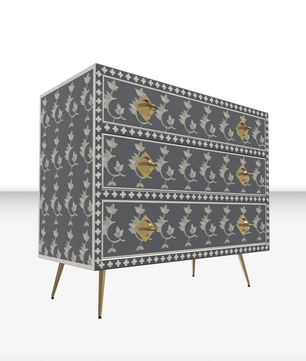 Inlay Storage Cabinet - Overlay Floral