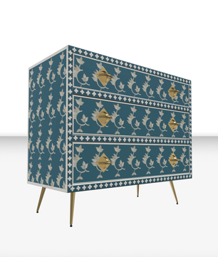 Inlay Storage Cabinet - Overlay Floral