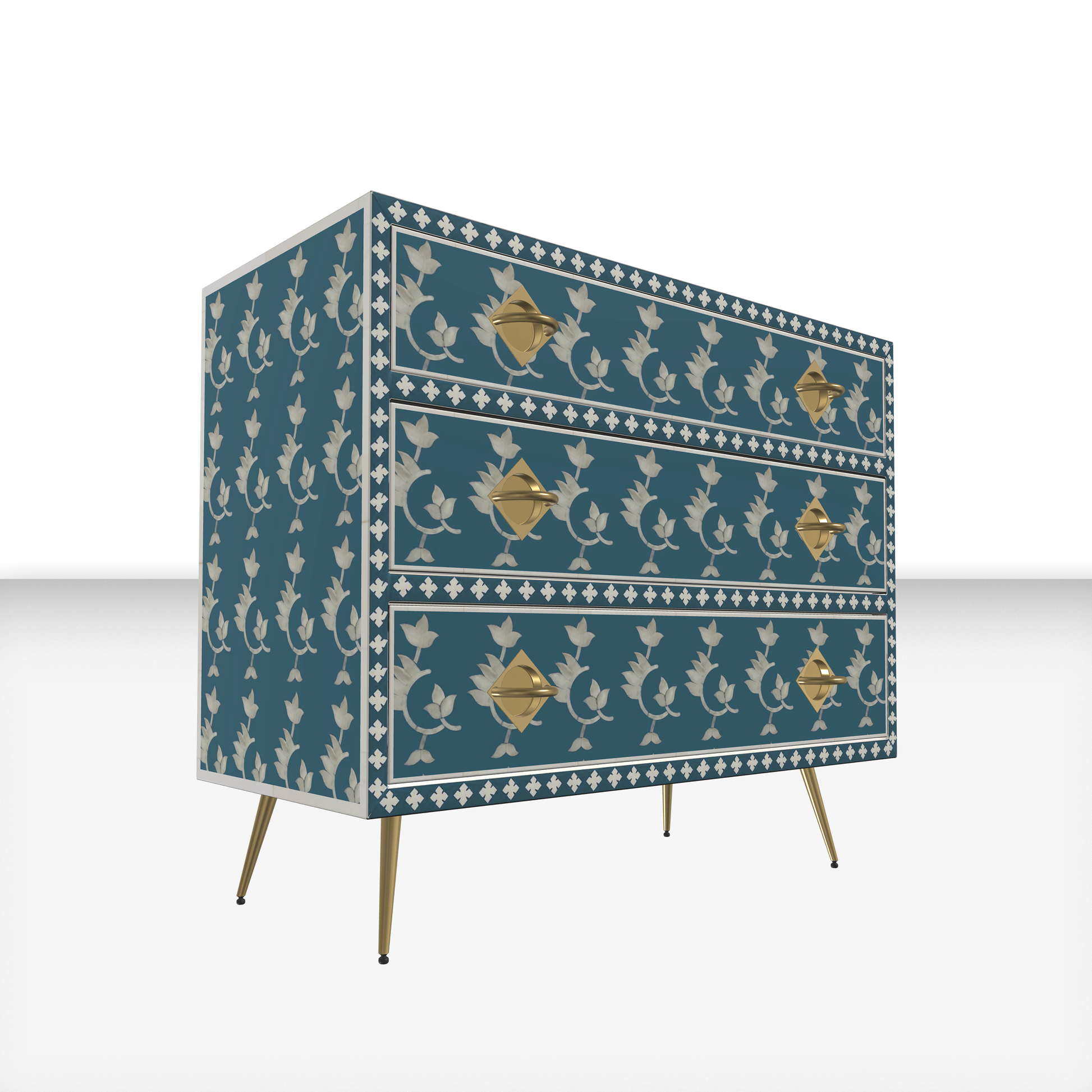 Inlay Storage Cabinet - Overlay Floral