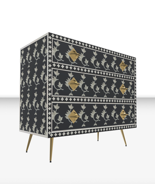 Inlay Storage Cabinet - Overlay Floral