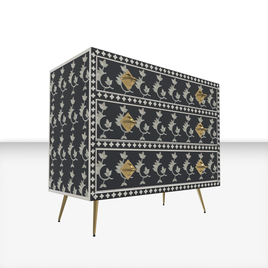 Inlay Storage Cabinet - Overlay Floral