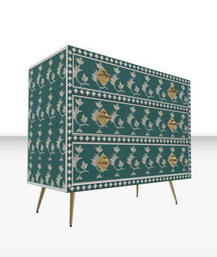 Inlay Storage Cabinet - Overlay Floral