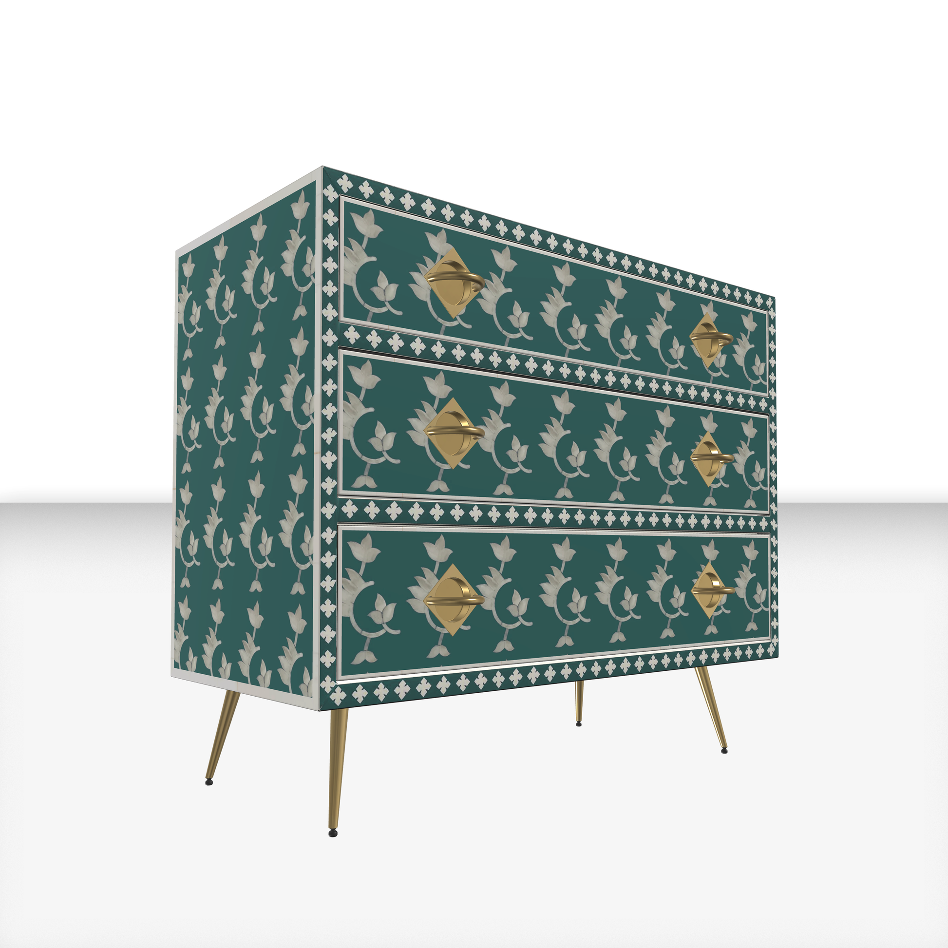 Inlay Storage Cabinet - Overlay Floral