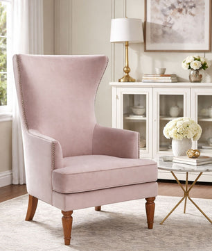 Elysian Velvet Wingback Accent Chair