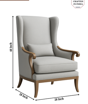 Premium Wingback Lounge Chair with Modern Velvet Fabric with Cushion