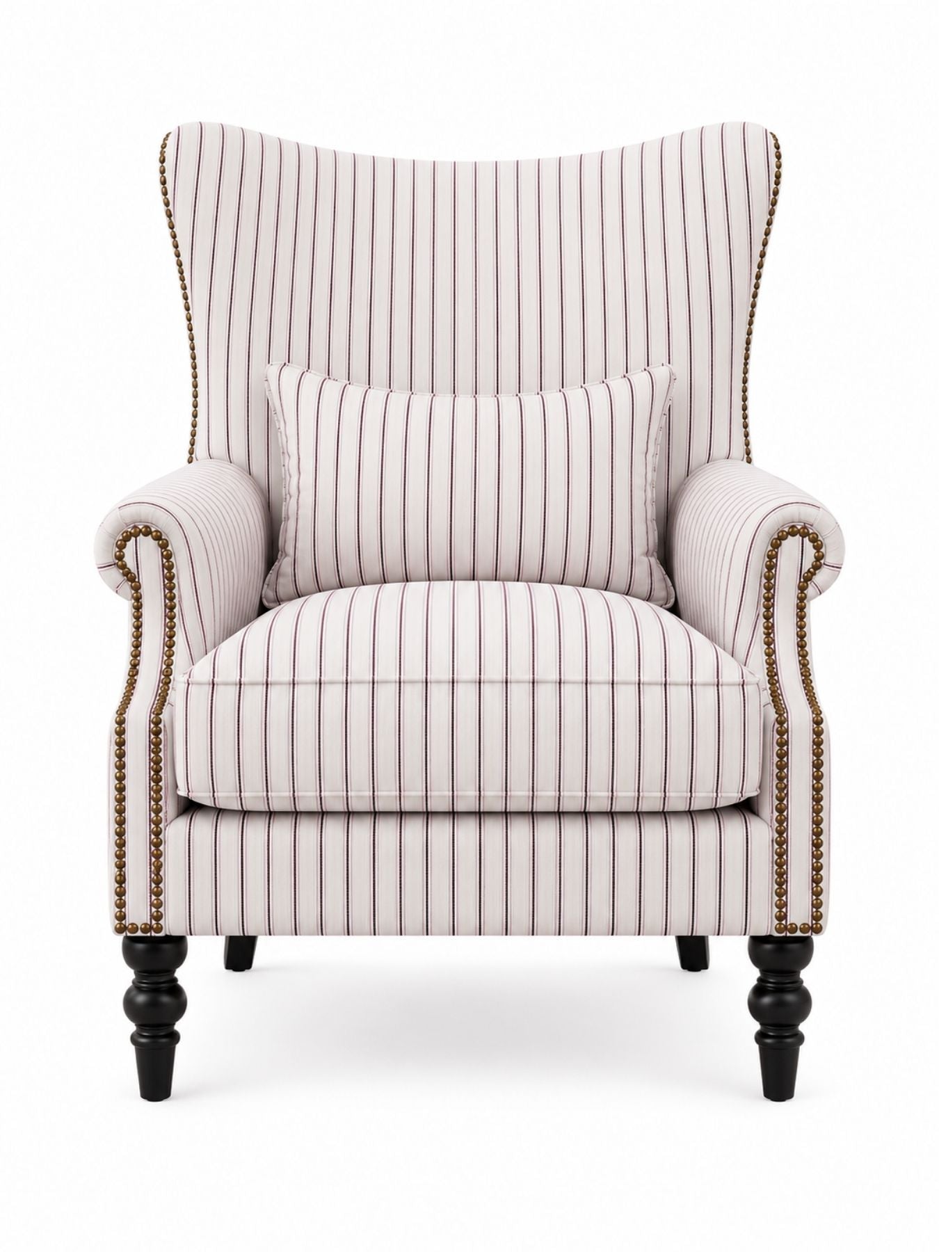 Evienne Heritage Stripe Wing Chair