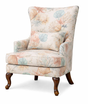 Esten Floral Wingback Accent Chair