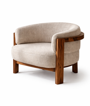 Elra Solid Teak Wood Accent Chair