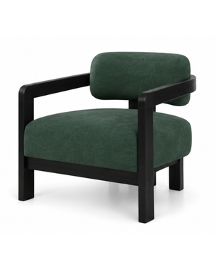 Kayra Accent Chair in Black Teak Wood Finish