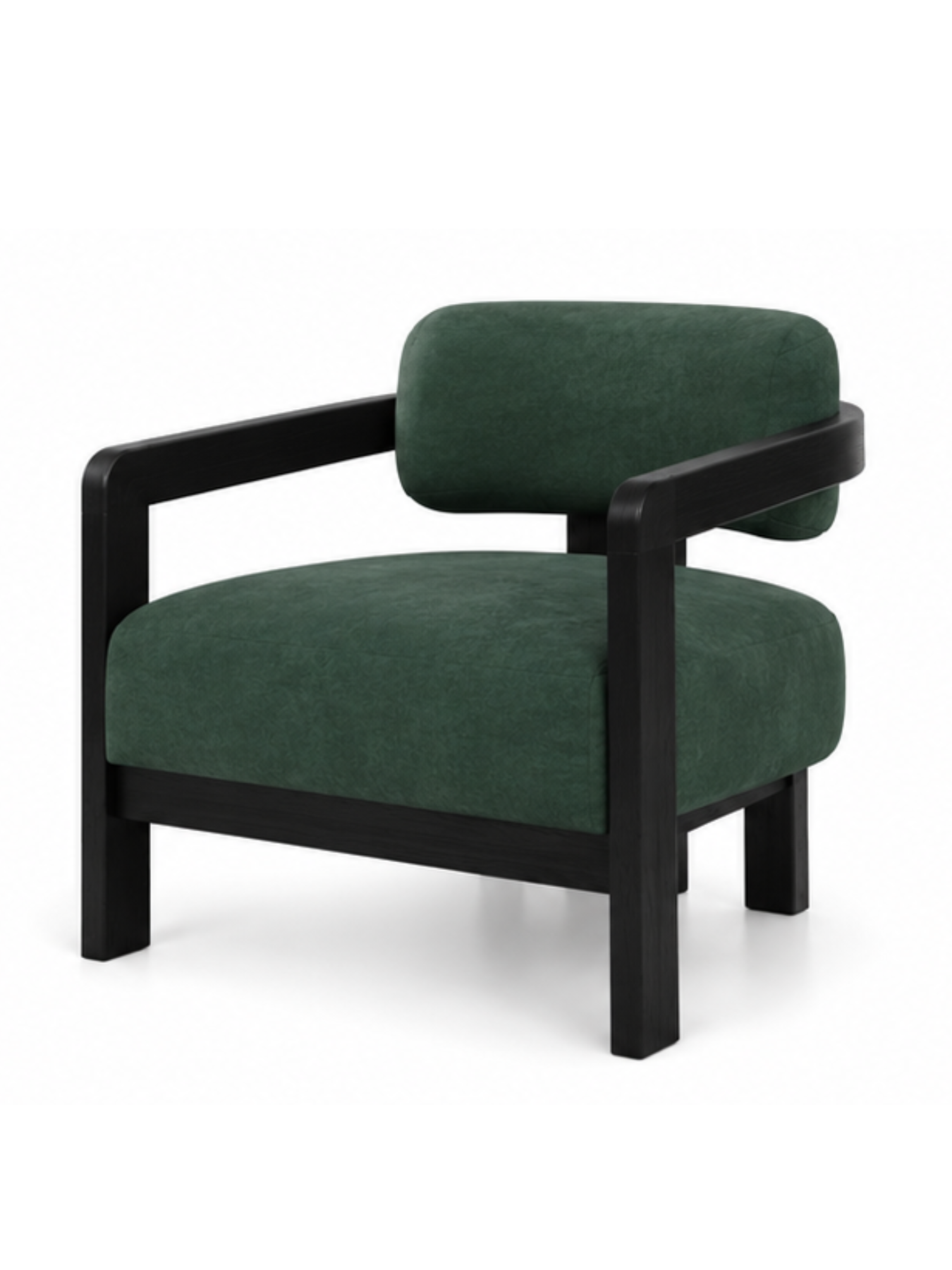 Kayra Accent Chair in Black Teak Wood Finish