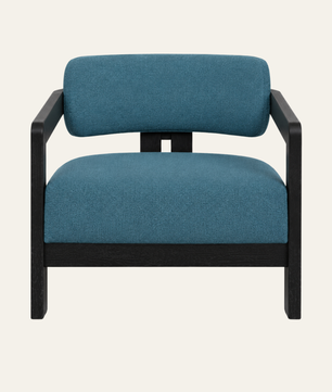 Kayra Accent Chair in Black Teak Wood Finish