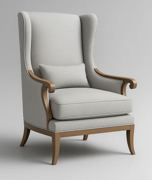 Premium Wingback Lounge Chair with Modern Velvet Fabric with Cushion