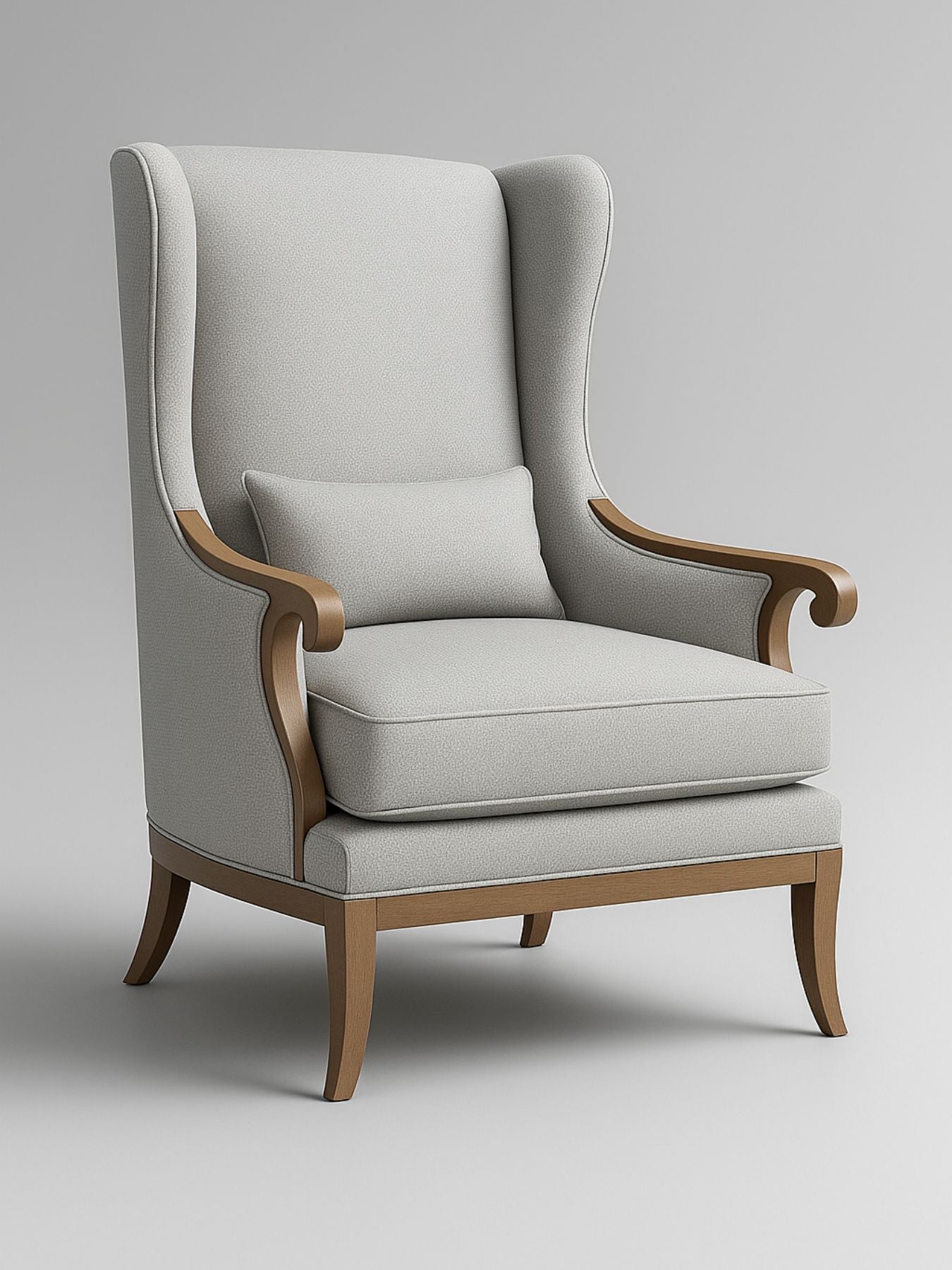 Premium Wingback Lounge Chair with Modern Velvet Fabric with Cushion