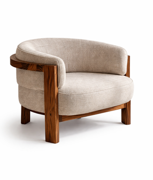 Elra Solid Teak Wood Accent Chair