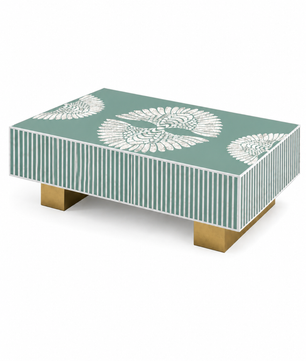 Mother of Pearl Inlay Luxom Rectangular Coffee Table - Phoenixed