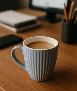 Brown Ceramic Coffee Mug – 350ML