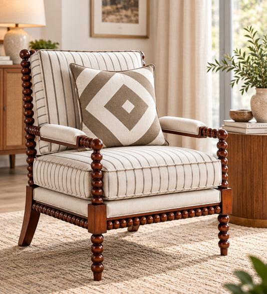 Lorentz Teak Wood Accent chairs in Multicolour