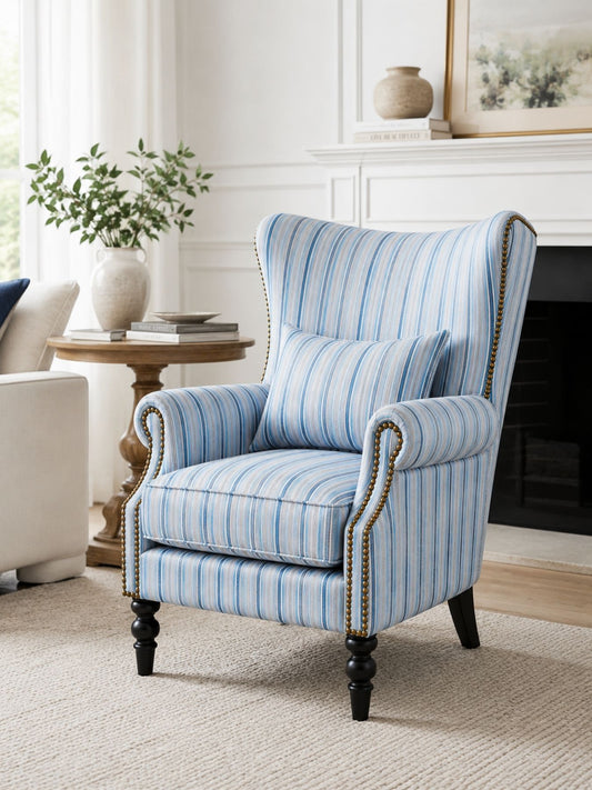Skyline Stripe Wing Chair