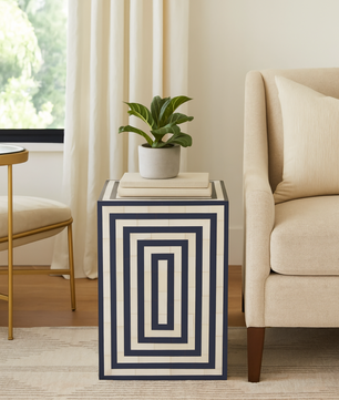 Inlay Rectangular Bedside Table