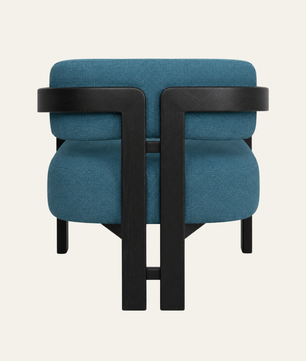 Kayra Accent Chair in Black Teak Wood Finish