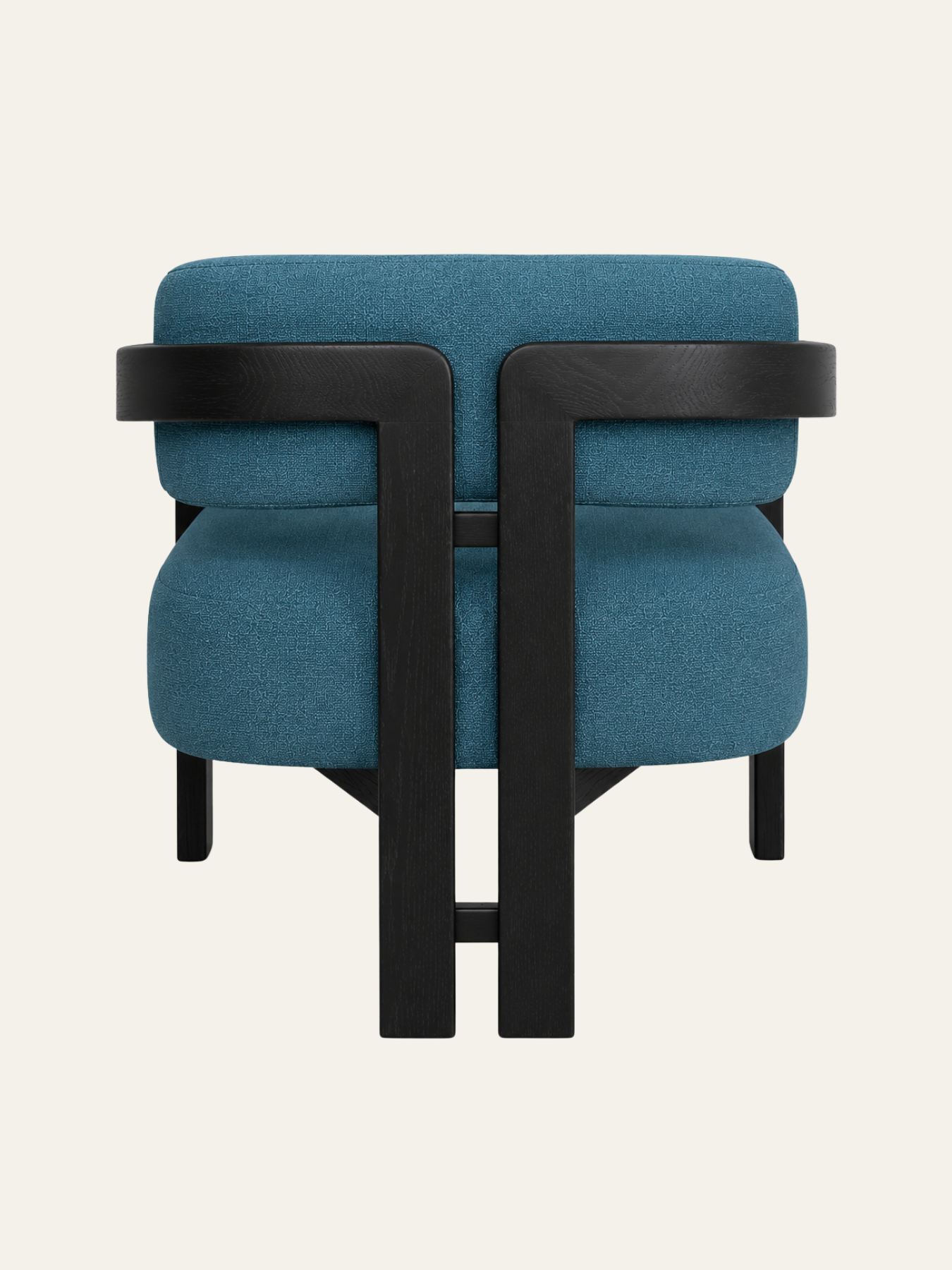 Kayra Accent Chair in Black Teak Wood Finish
