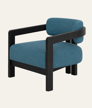 Kayra Accent Chair in Black Teak Wood Finish