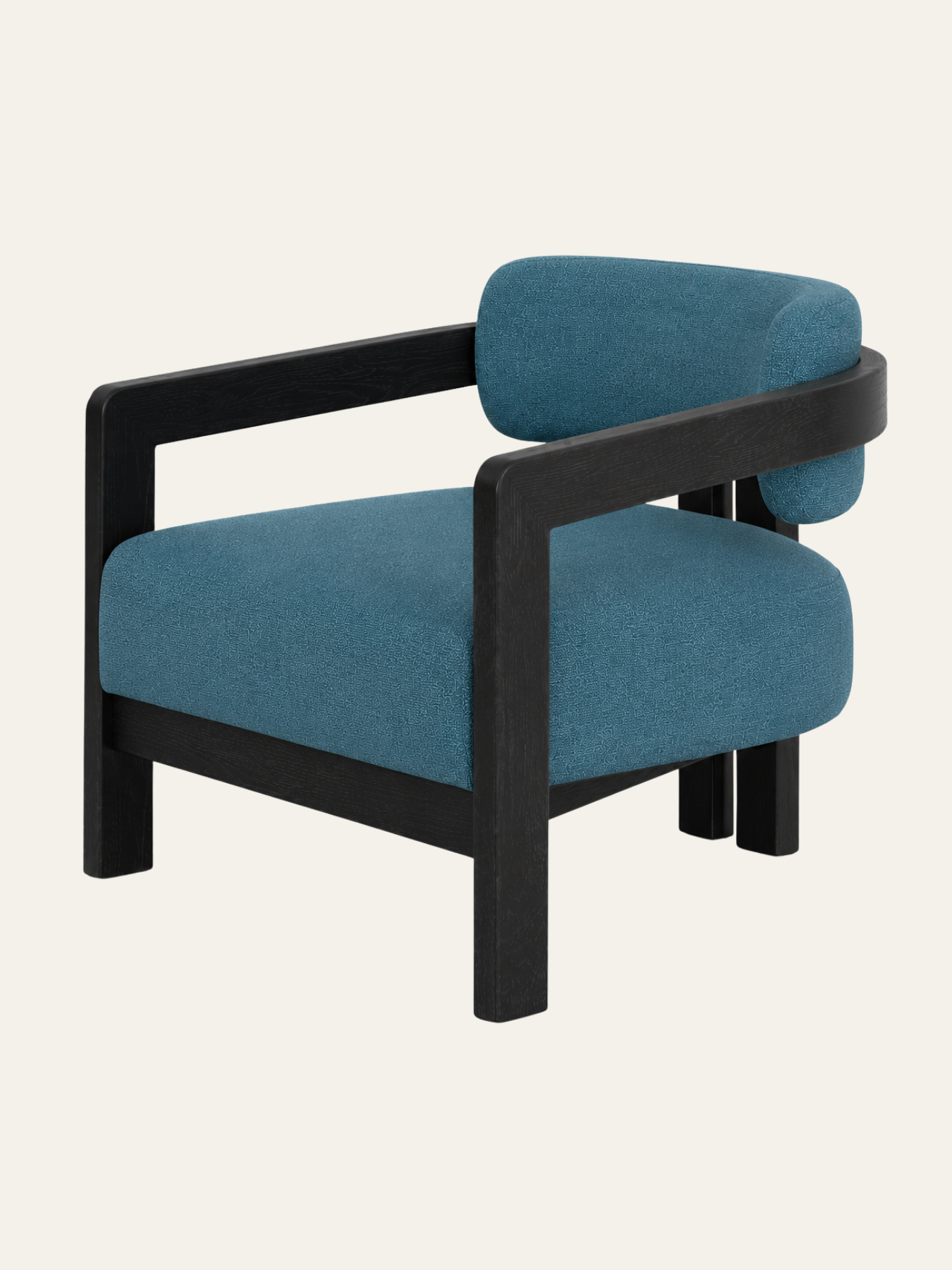 Kayra Accent Chair in Black Teak Wood Finish