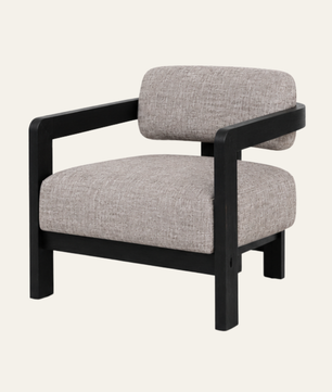 Kayra Accent Chair in Black Teak Wood Finish