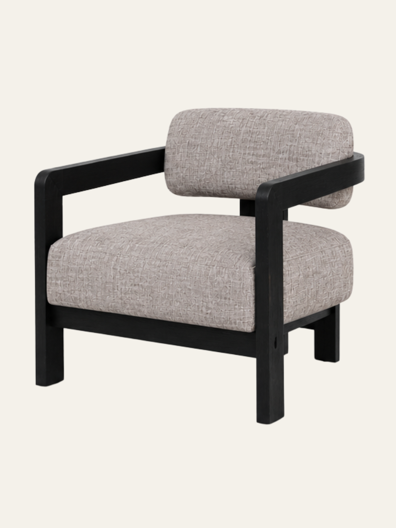 Kayra Accent Chair in Black Teak Wood Finish