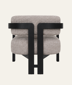 Kayra Accent Chair in Black Teak Wood Finish