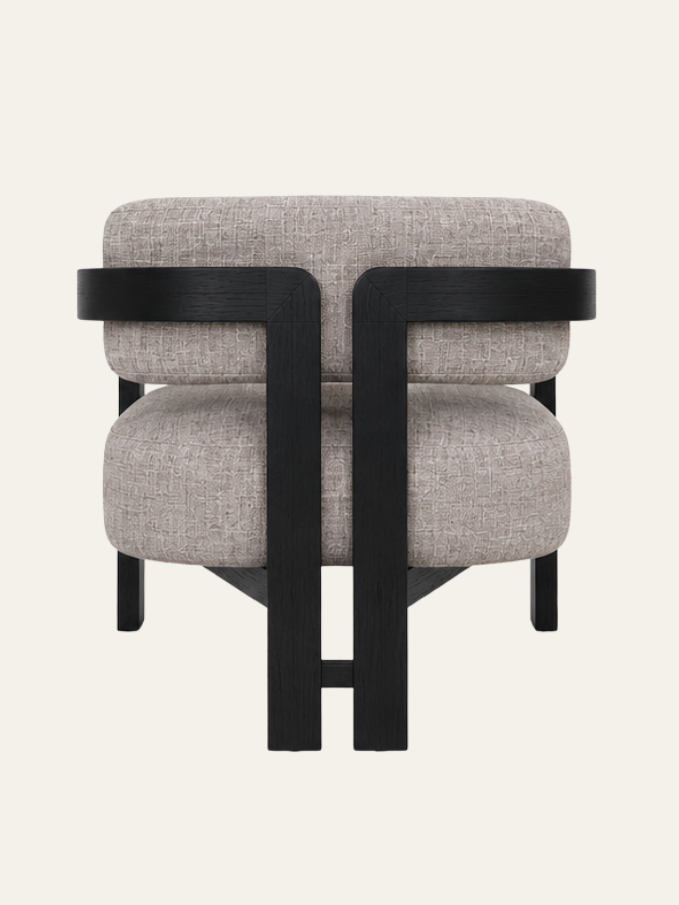 Kayra Accent Chair in Black Teak Wood Finish