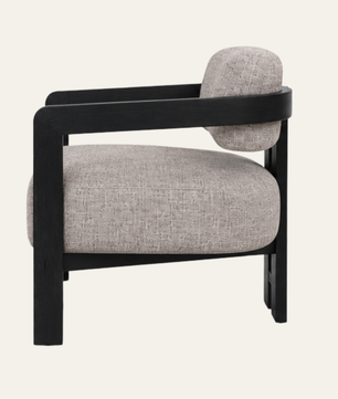 Kayra Accent Chair in Black Teak Wood Finish