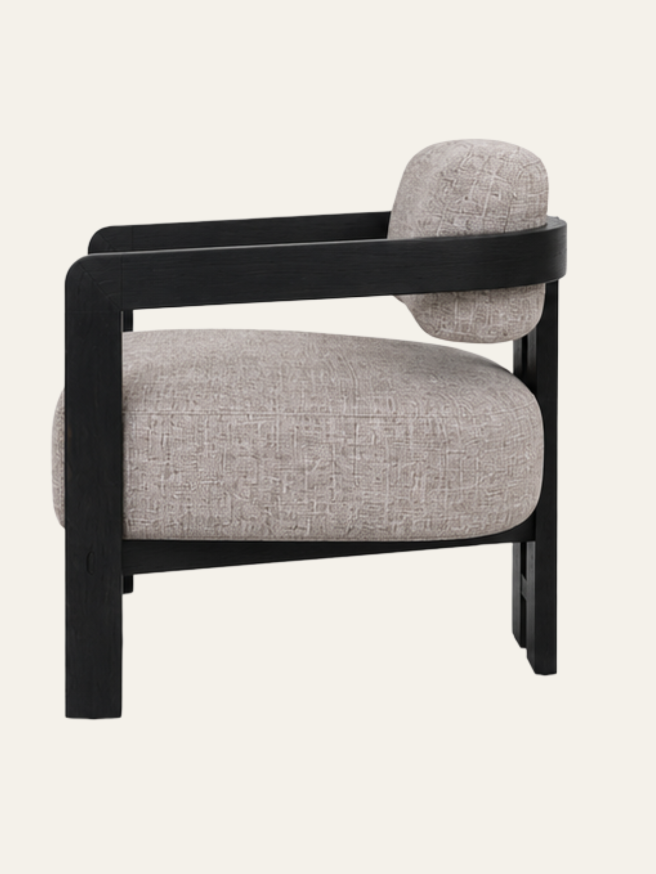 Kayra Accent Chair in Black Teak Wood Finish