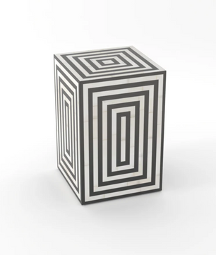 Inlay Rectangular Bedside Table