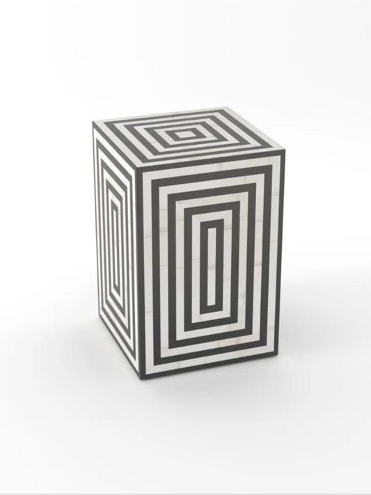 Inlay Rectangular Bedside Table