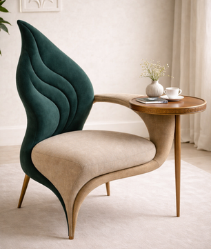 Aurax Accent Chair with Integrated Side Table