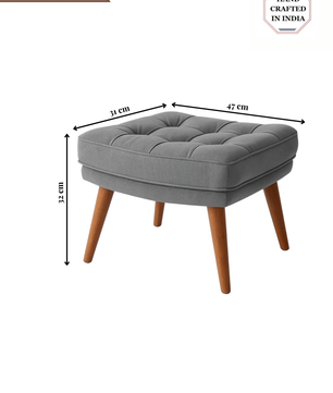 Living Room Stool with Soft Fabric, Comfortable Cushion, and Ottoman Footrest