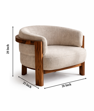 Elra Solid Teak Wood Accent Chair