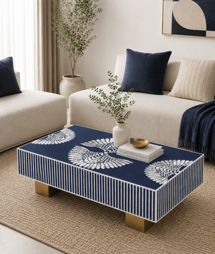 Mother of Pearl Inlay Luxom Rectangular Coffee Table - Phoenixed