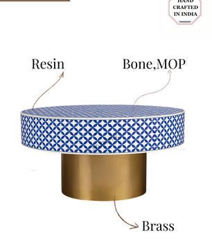 Inlay Round Coffee Table-Cleo